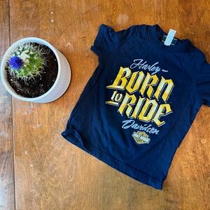 Harley-Davidson Kids Navy and Gold Graphic Tee